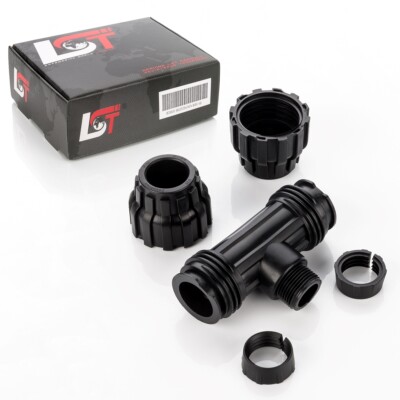 T-Stück Klemmverbinder Schlauch PE-Rohr Verschraubung Kupplung Ø25mm 3/4'' AG