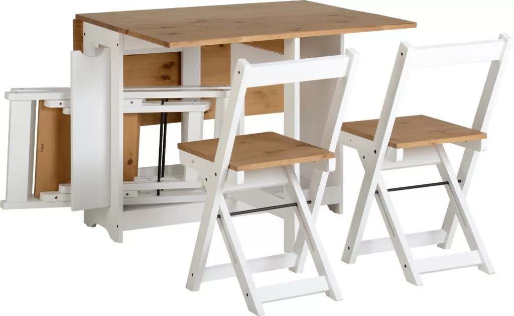Butterfly folding table sale and chairs white