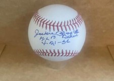 JACKIE BRANDT MLB DEBUT 4-21-56 SIGNED AUTO M.L. BASEBALL BECKETT AUTHENTICATED