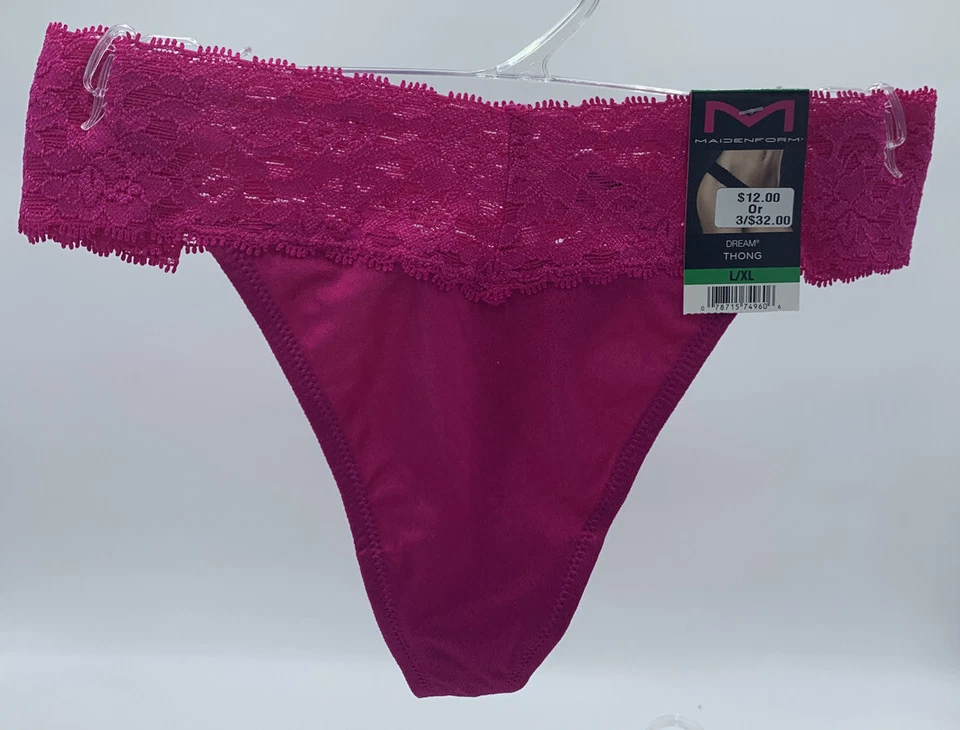 Maidenform 内衣梦幻花边丁字裤内裤,内裤,内衣 L/XL(5 件) — 第 3/4 张图片