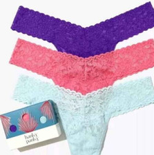 Hanky Panky 3 pack Low Rise Lace Thong set - One Size 2 - 12 - retail 64