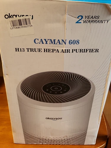 Okaysou Cayman 608 Air Purifier for Home Large Room 600 sq ft Coverage H13 