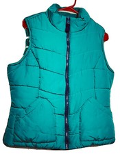 Everlast Woman’s Size L Teal Green Quilted Puffer Zip Up Vest