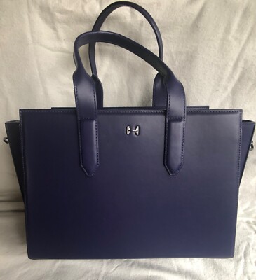 Purple Halston bag Halston Olivia Purple Dual Zipper Pyramid Makeup Bag | eBay main image 4