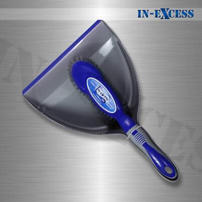 In-Excess Homeware Kehrschaufel & Pinsel Set blau - weiche Borsten