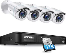 ZOSI 5MP Lite DVR Home Security Cameras System CCTV 1080p Surveillance Outdoor