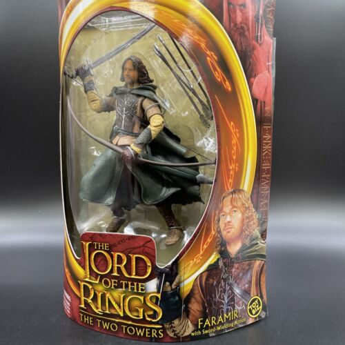 Figura 2002 El Señor de los Anillos FARAMIR Espada Soldadura Acción Las Dos Torres NUEVO - Imagen 3 de 21