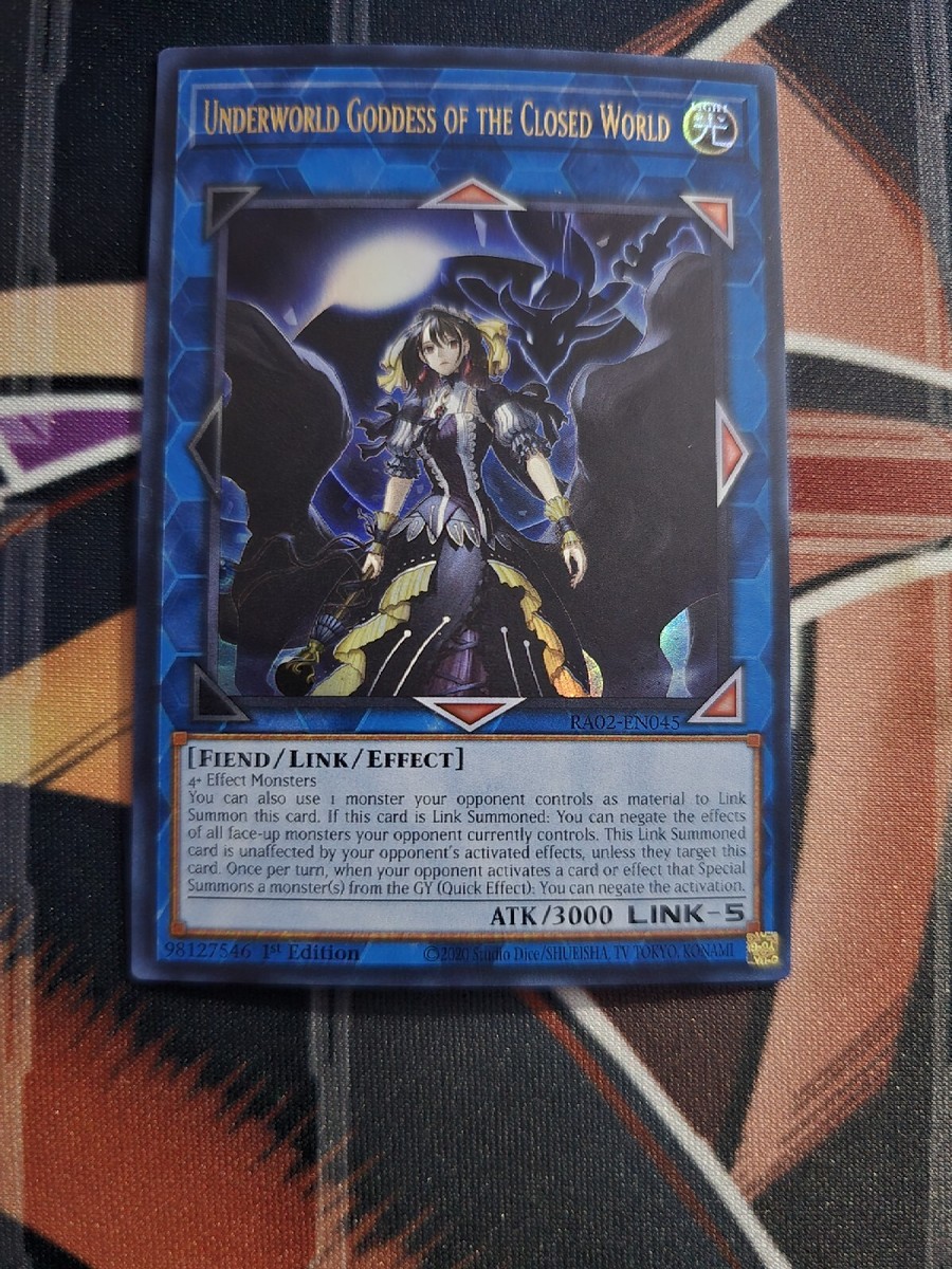 yugioh underworld cards Yugioh Underworld Goddess Of The Closed World RA02 Ultra Rare 1st Edition NM