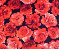 Red Roses Flowers Floral Bandana Head Band Scarf Chemo cancer Biker