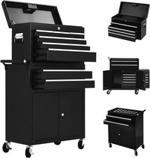 8 Drawer Rolling Tool Chest With Wheels Lockable Cabinet Garage Storage Black 8 Drawer Rolling Tool Chest With Wheels Lockable Cabinet Garage Storage Black
