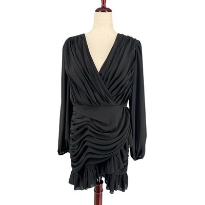 can i be your honey mini dress Can I Be Your Honey Plunge Balloon Sleeve Mini Dress in Dusty Pink