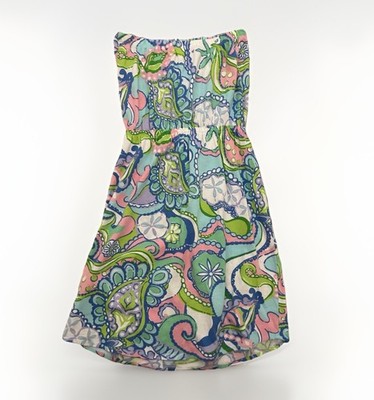 Lilly Pulitzer Women s XS WINDSOR Strapless Dress Multi Conch Republic Pima