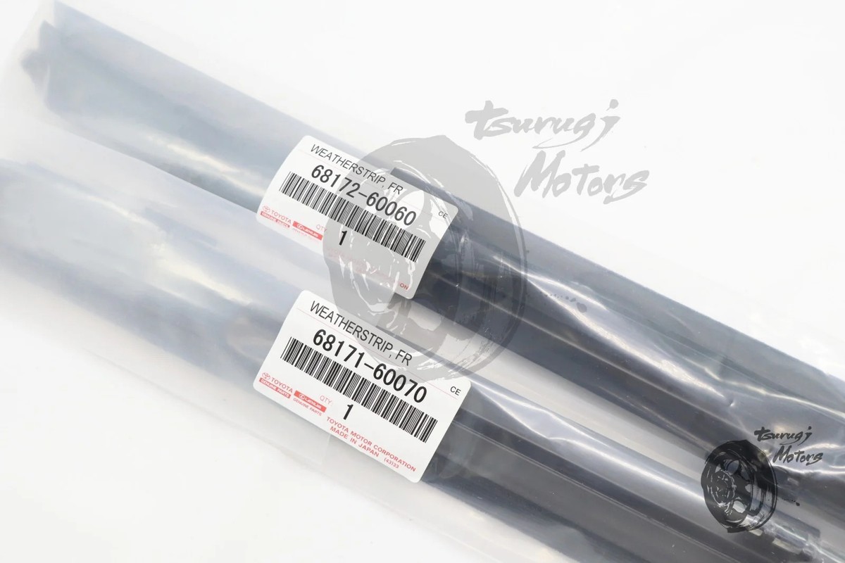 【168出品】 フロントウォール Toyota Weatherstrip, Front door glass, Inner RH LH set 68171-60070