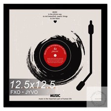 Vinyl Record Frame for the Wall Display Album Cover, Black 12.5 x 12.5 Frame for
