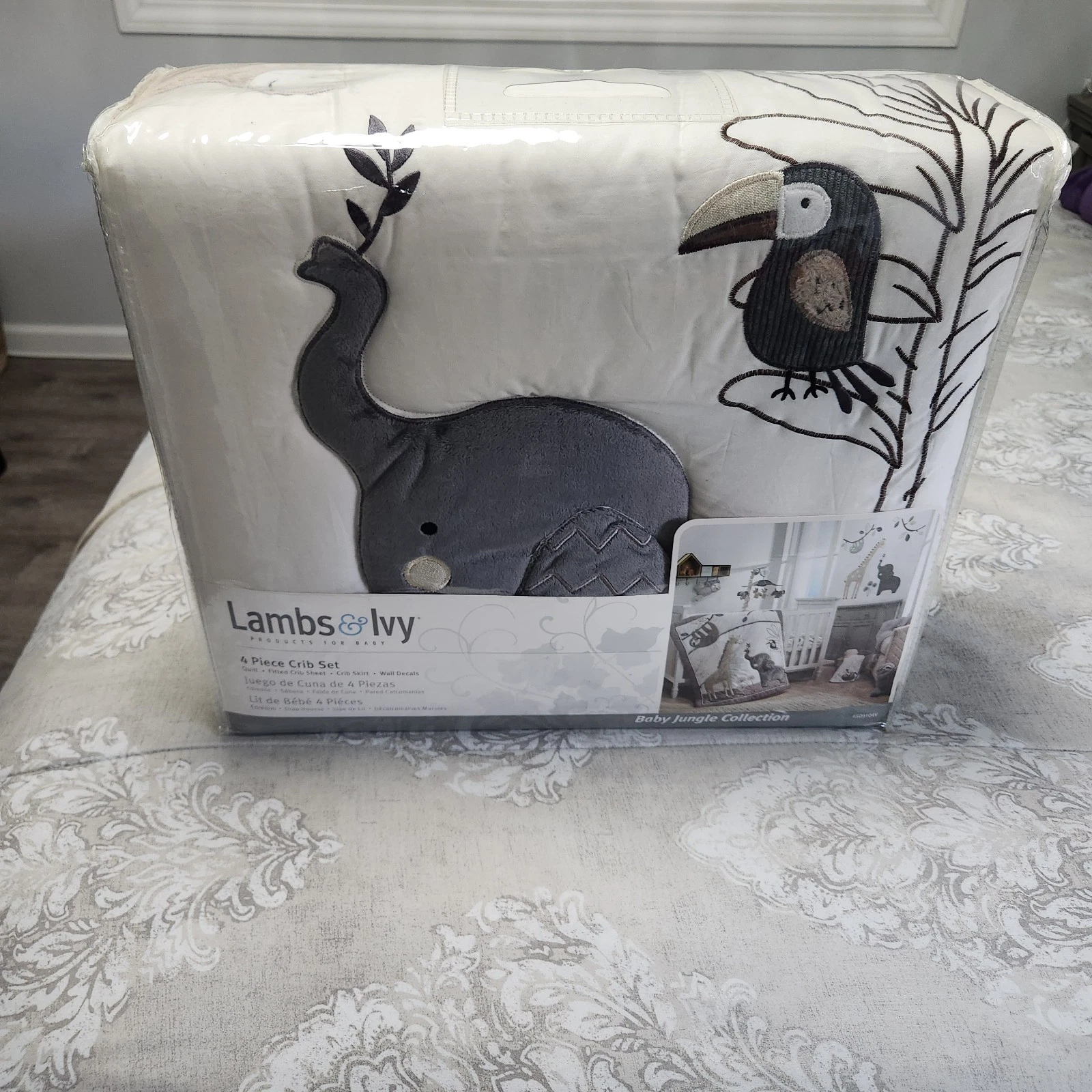 Lambs & I've Baby Jungle Collection 4 Piece Crib Bedding Set