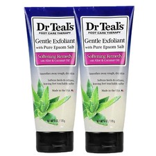 Dr. Teals Softening Remedy Coconut Oil Foot Scrub Gift Set 2 Pack, 6oz ea. ...