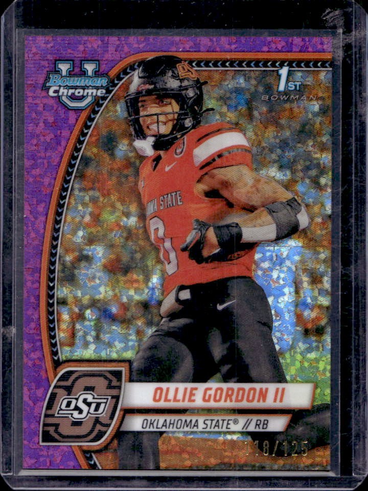2024 Bowman U Chrome Ollie Gordon II Fuchsia Mini Diamond Refractor 1st #118/125