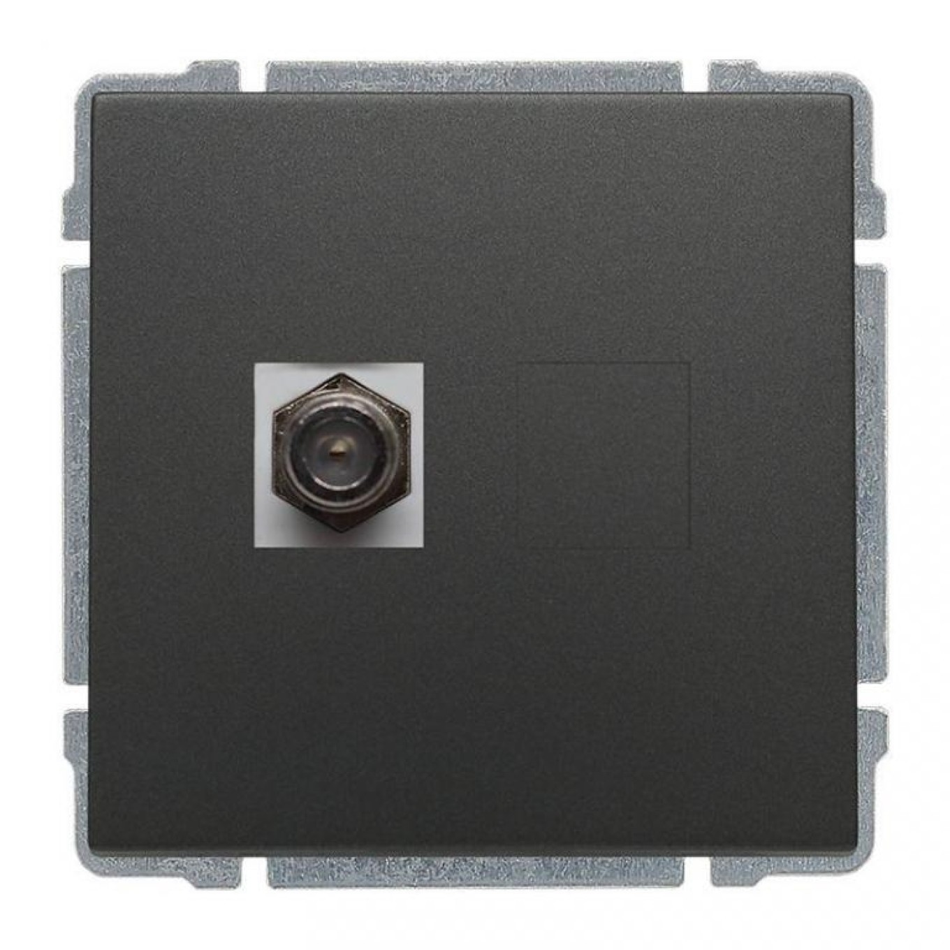 KOS66 Antenna Socket Single Type F Graphite 666054