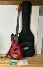 Ibanez SR890GF 4-String Electric Bass Red TRS Made in Japan with Gigbag