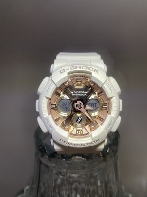  Casio G-Shock S-Series (Model: GMA-S120MF-7A2) white and Rose Gold