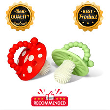 Soft Silicone Infant  Baby 3M Teether Toy Massaging Bristles Teething Relief P