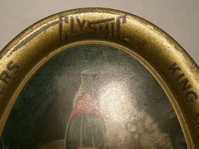 pre-pro CLYSMIC table waters NUDE GIRL & ELK oval tip tray WAUKESHA, WISCONSIN