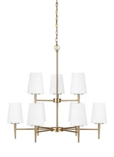 Sea Gull Lighting 3140409-848 Driscoll Nine Light Chandelier, Satin Bronze