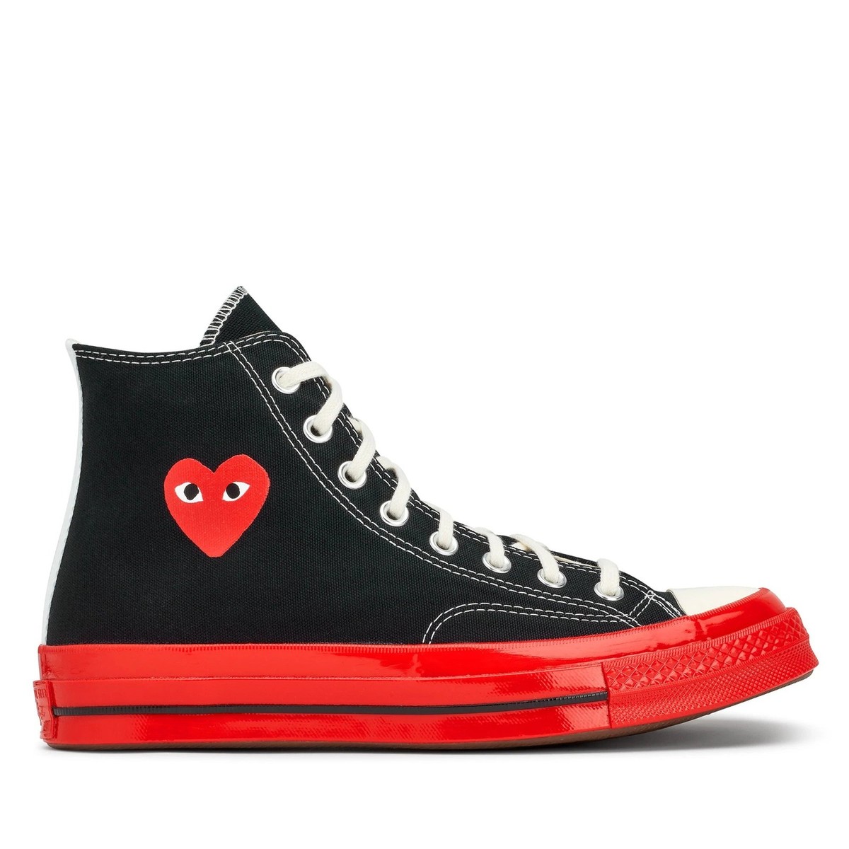 nike×converse×commedesgarcons CONVERSE X COMME DES GARCONS PLAY Red Sole High Top - Black AZ