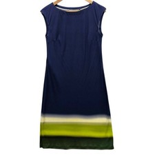 Prada Dress Silk Total Pattern Design Sleeveless Stretch AFB3 Used STOC-0