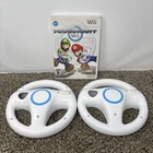 Mario Kart Wii (Nintendo Wii 2008) Bundle With 2 Steering Wheels OEM