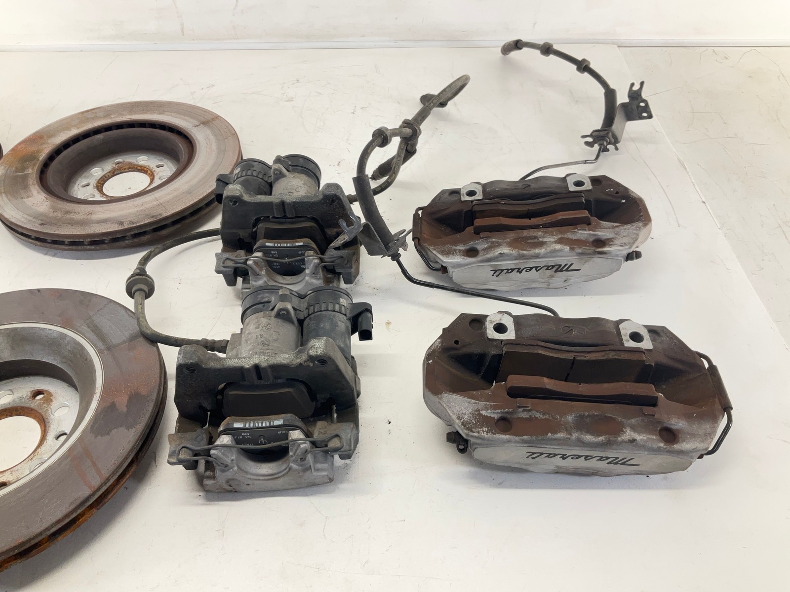 14-20 MASERATI Ghibli Front & Rear Wheel Brake Caliper W/ Brake Disc Drum Rotor