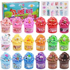 18 Pack Slimes, Slime Kids, Butter Cloud Slime kit for Girls Ages 8-12, Toys ...