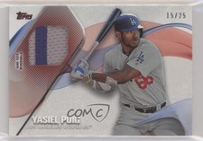 2017 Topps Major League Material Series 2 Red /25 Yasiel Puig #MLM-YP 0v2