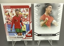 2023-2024 Cristiano Ronaldo Portugal Donruss/Leaf OG (2) Soccer Card Lot- NM