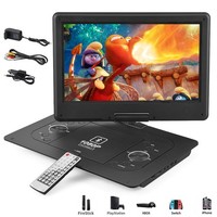 16.8'' Portable DVD Player Bluetooth with 14 HD Large Swivel Screen Region Free