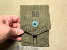 ORIGINAL VIETNAM WAR US ARMY INFANTRY M1956 .45 PISTOL AMMO BELT POUCH