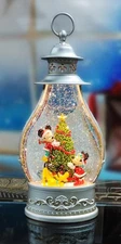 14" H Disney Holiday Enchanted Christmas Snow Globe Lantern, Battery Operated...