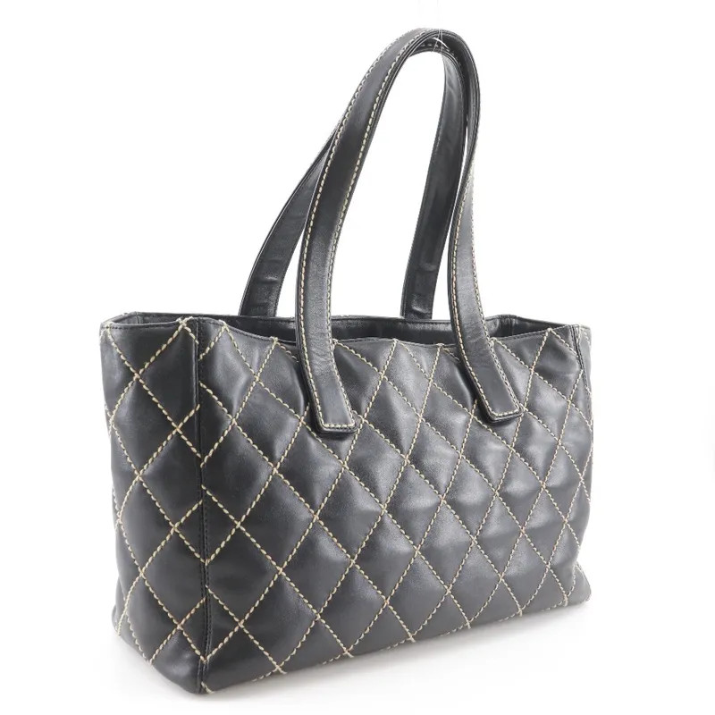 Chanel Wild Stitch Calf Black Tote thumbnail 3