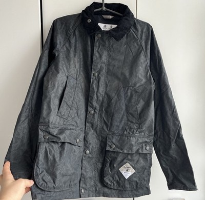 Barbour Beacon Paisley Bedale Wax Waterproof Country Navy Coat Jacket Size XS
