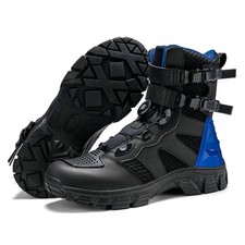 Men Motorcycle Boots Anti-fall Protective Knob Lock Buckle Outdoor Sports Shoes