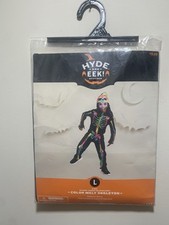 Color Melt Skeleton Halloween Costume Kids Large 10-12 Glow Under Blacklight 502
