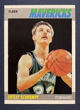 1987-88 Fleer Detlef Schrempf Rookie (RC) Dallas Mavericks Basketball Card #97. rookie card picture