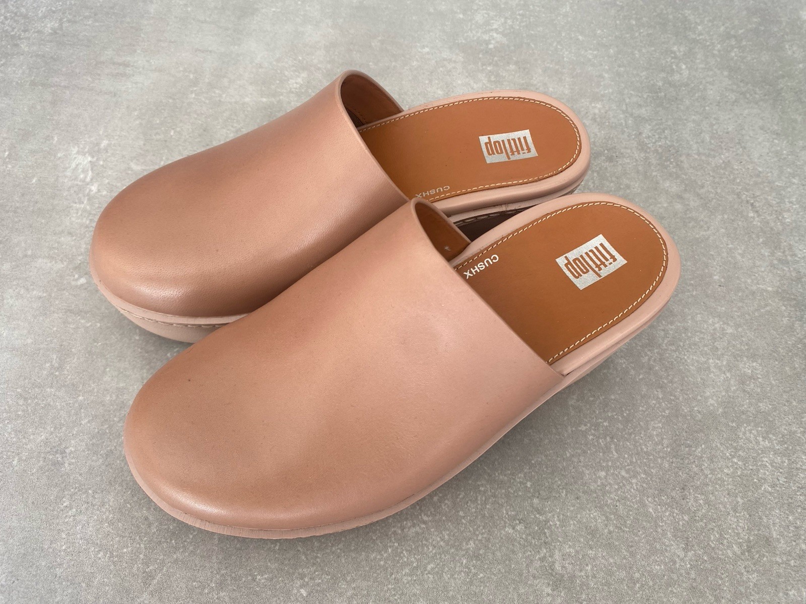 SAOLA Zoccoli slip on FitFlip Cushx platform suola media in pelle taglia UK 3 36 EUR