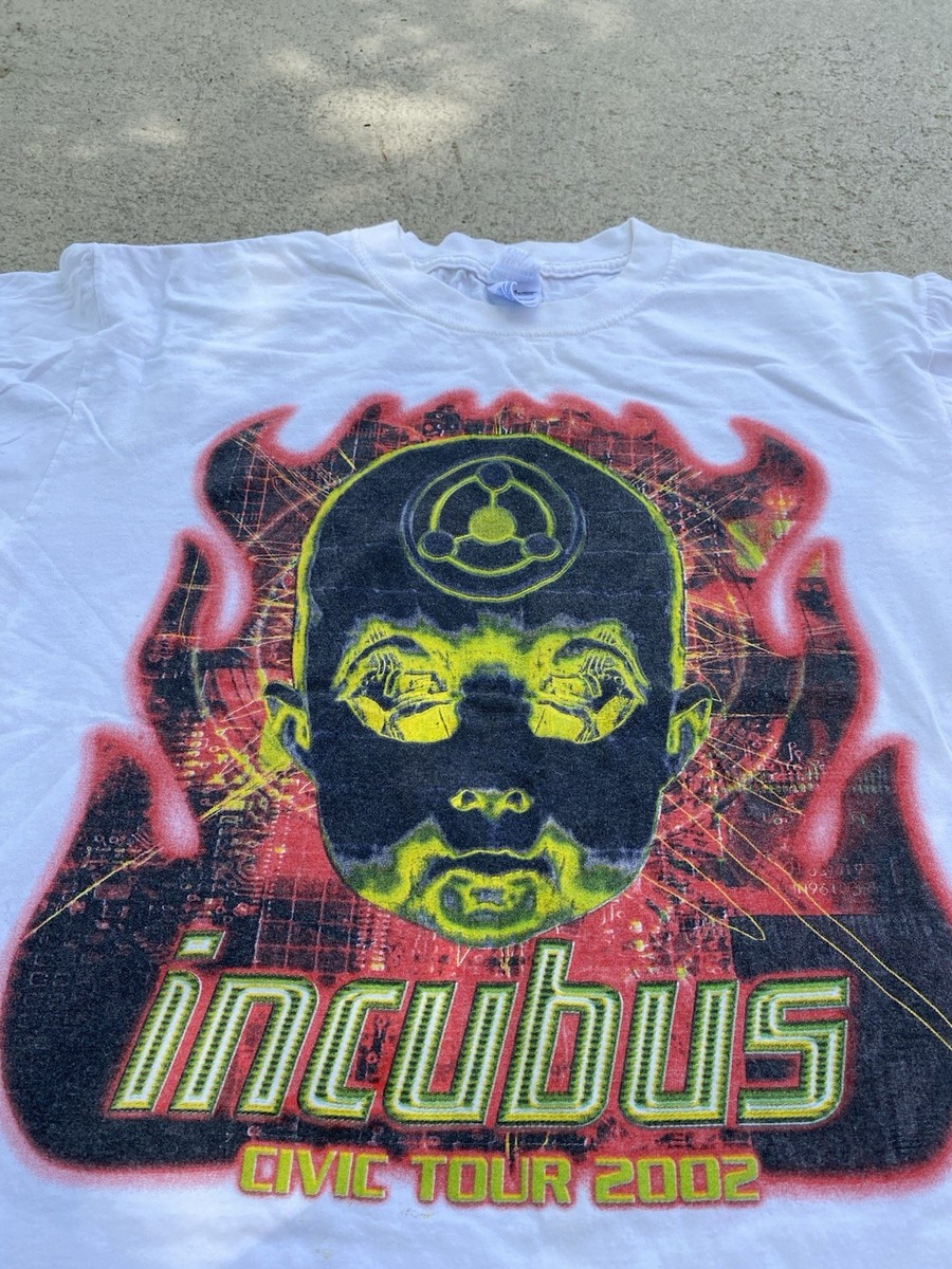 Vtg 2002 Incubus Civic Tour RARE Concert T-shirt View 2