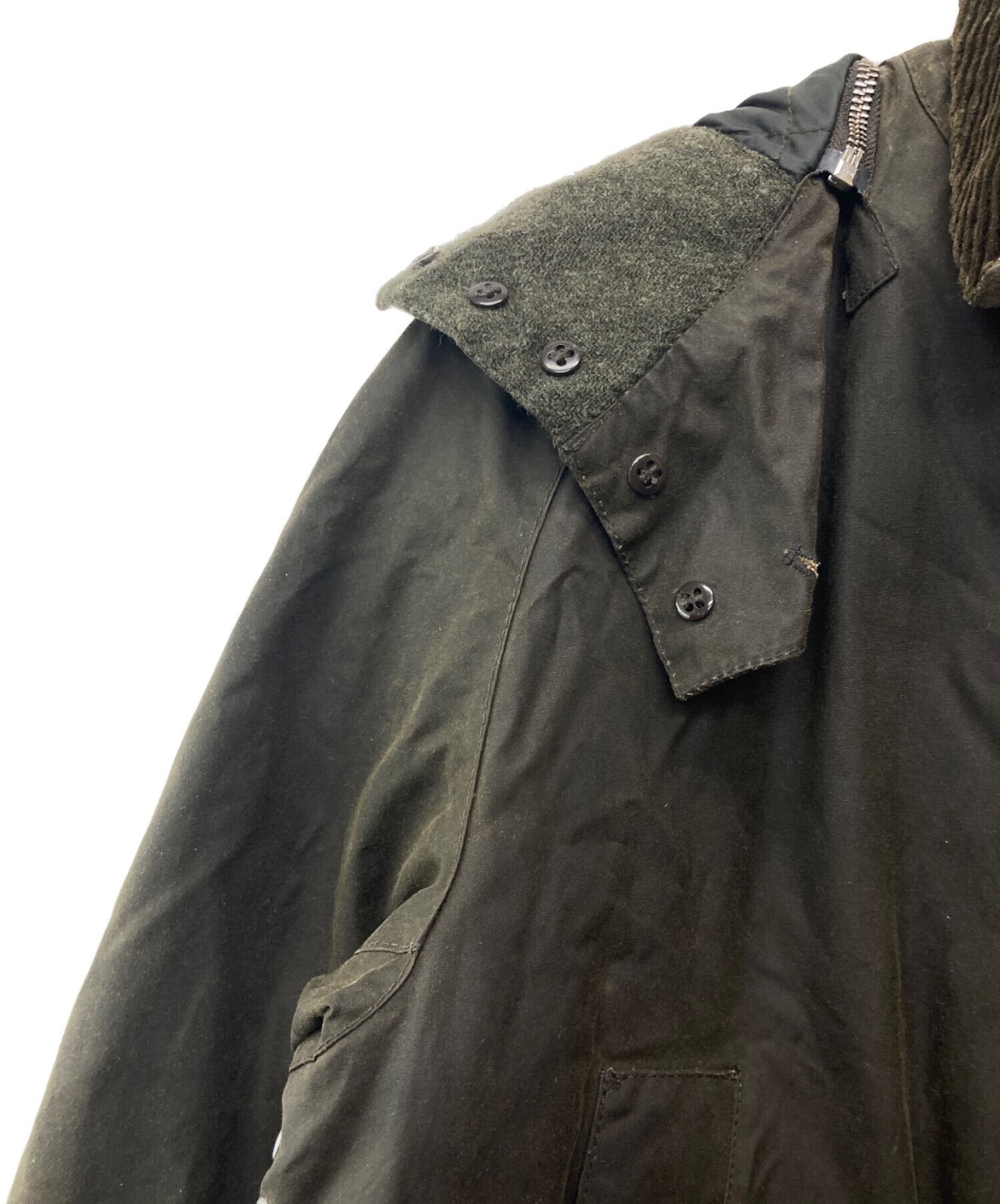 Barbour GOLD STANDARD Supa-Beaufort Wax Jacket Size: M Men Khaki image 9