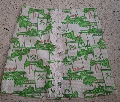 Lilly Pulitzer Just Add Mint Julep Skirt Size 8 Pink Green White NWOT