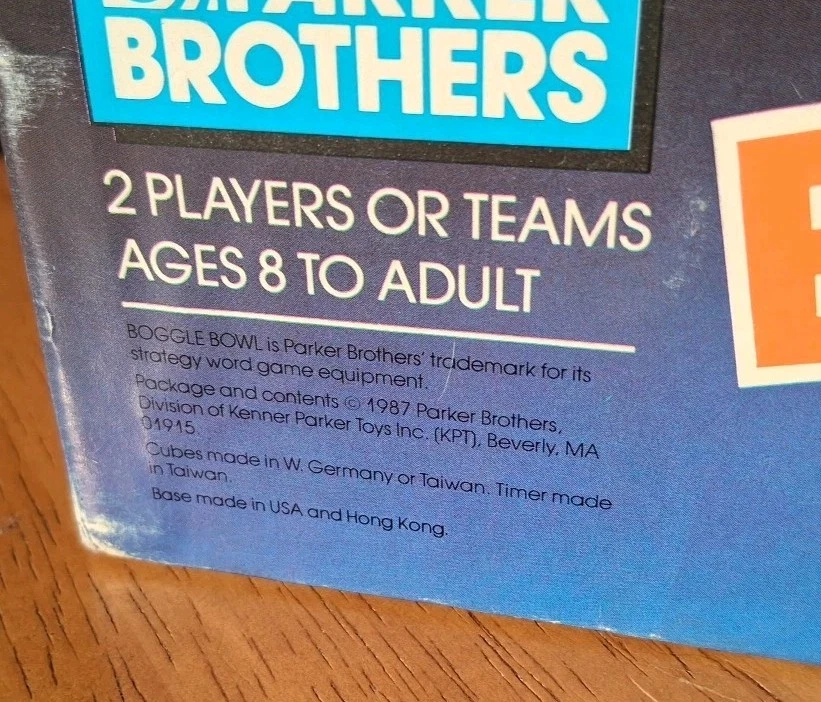 Vintage Parker Brothers 1987 Boggle Bowl Word Game Complete - Image 3 of 4