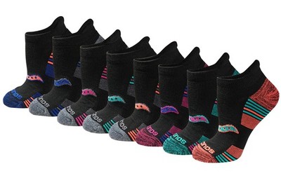 Saucony Women's RunDry Performance 8, 16 Medium, Assorted Darks (8 Pairs) 