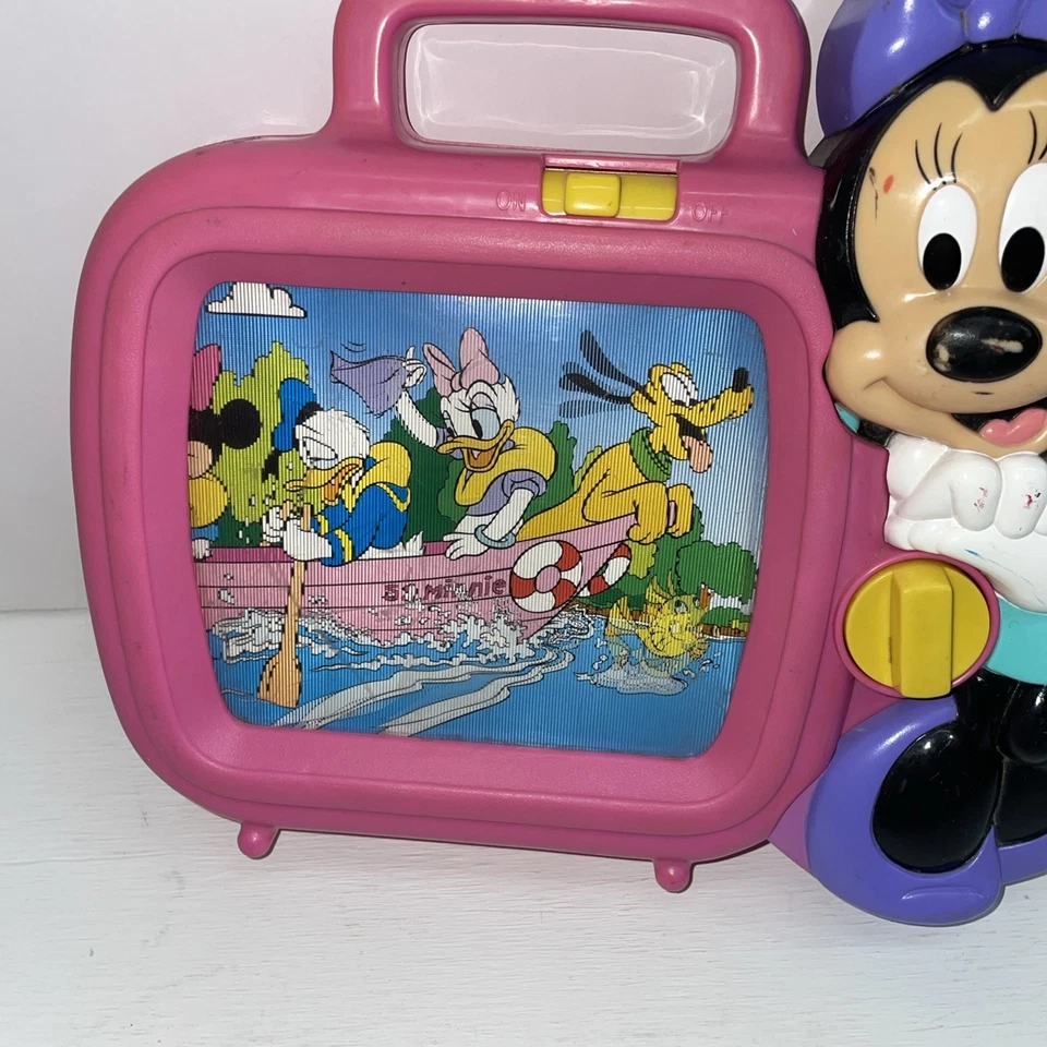 Винтажный музыкальный телевизор Disney Minnie Mouse работает - Изображение 4 из 4