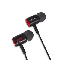 Esperanza EH207 Metall In-Ear Kopfhoerer Mikrofon Bass Schwarz Rot 3.5Mm Klinke
